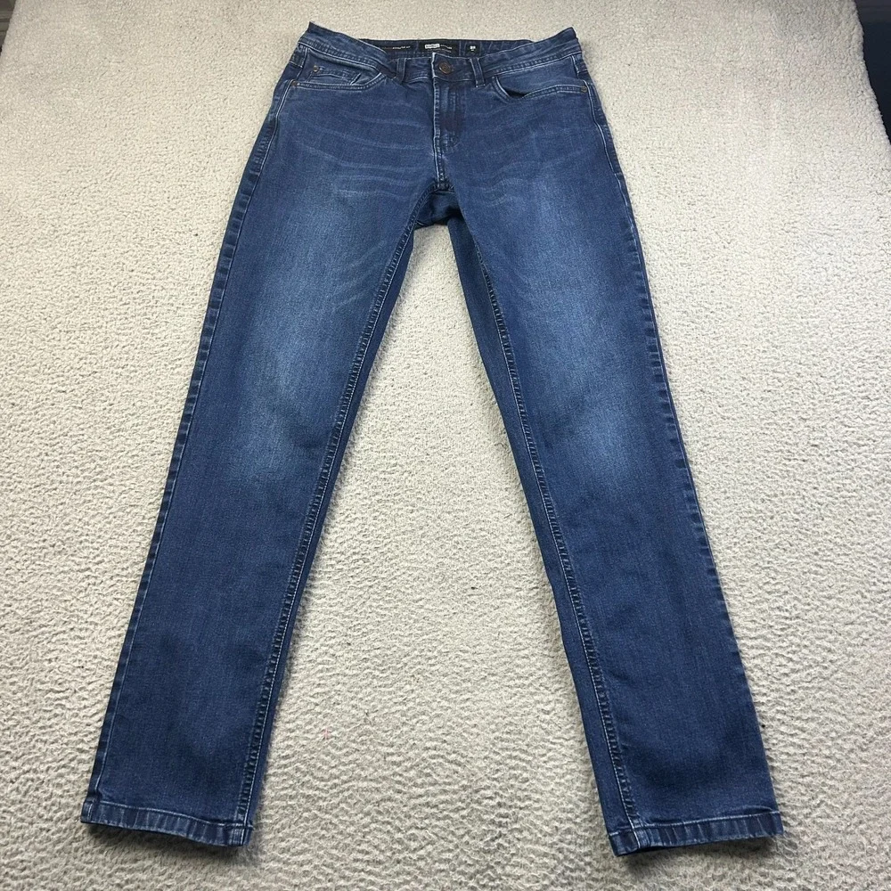 Barbell Apparel Jeans Mens 32x32 Blue Medium Wash Straight Athletic Fit Stretch